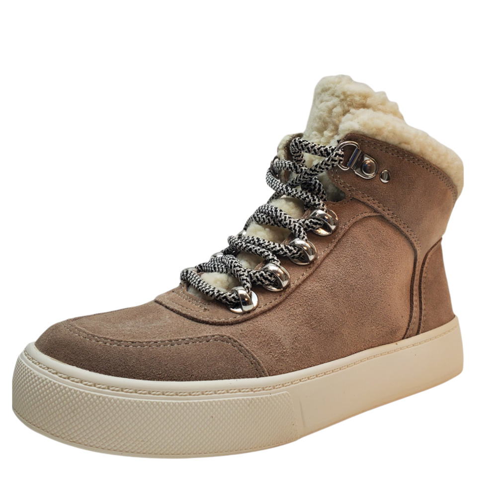 Marc Fisher  Women's Summa Active Lace up Sneakers Suede Light Natural 5…